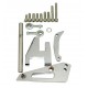 Chrome Aluminum SB Chevy Alternator Bracket - Short Water Pump